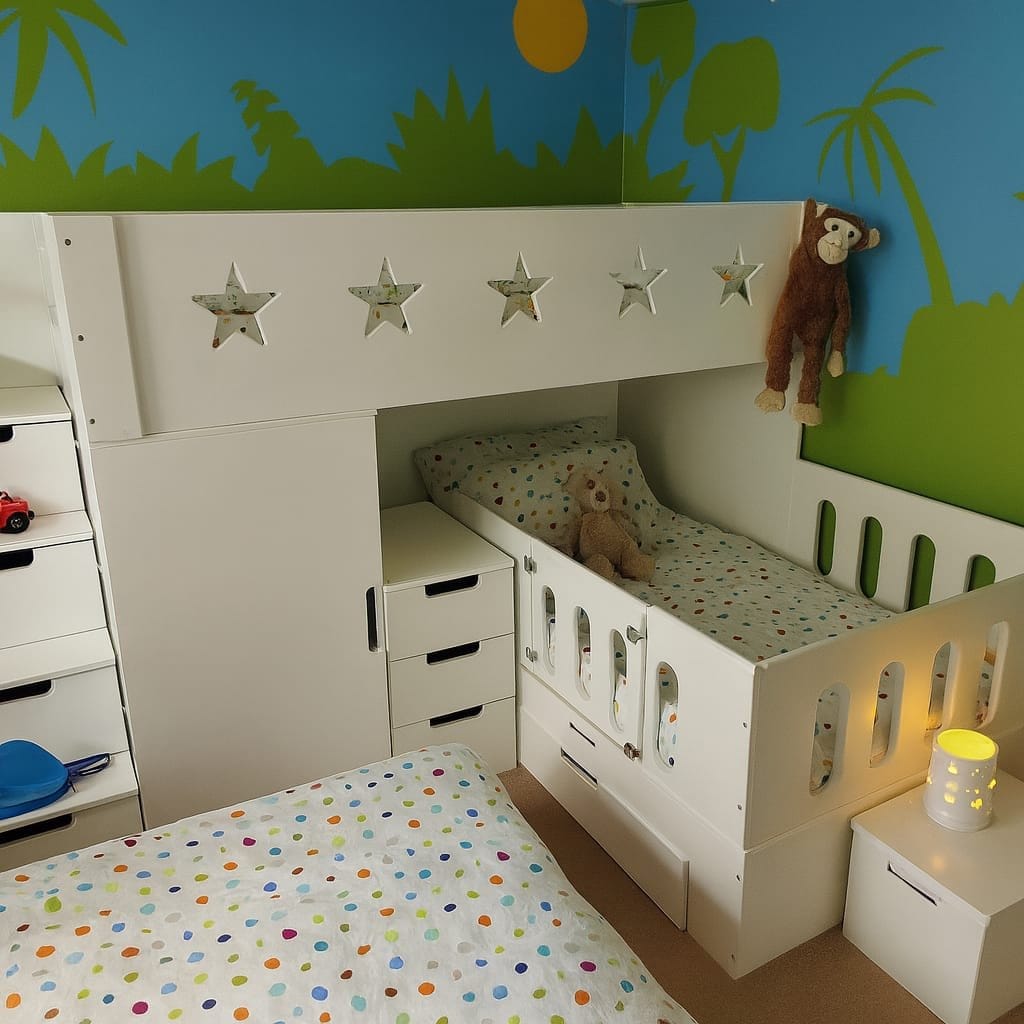 L Shape Storage Bunk