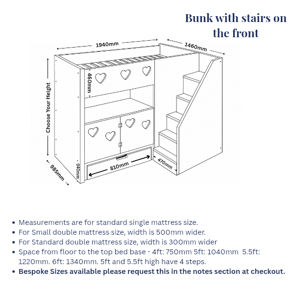 Bunk With Drawers Stairs On The Front - Image 8