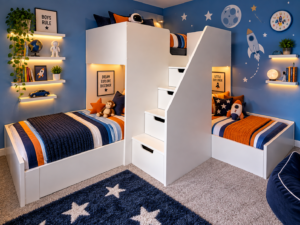 Corner Triple Bunk Bed