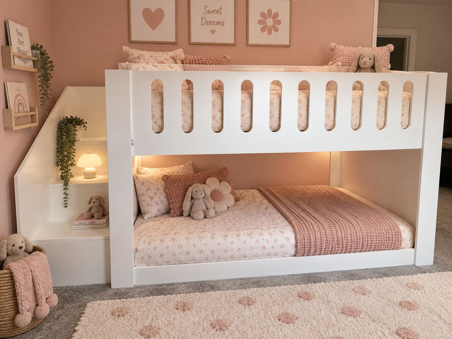 standard funky bunk bedfs with stairs
