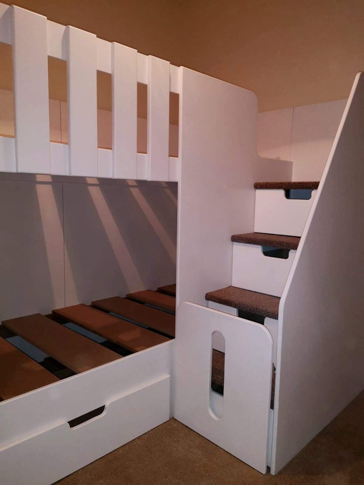 Bunk Bed with Stairs on the front and storage