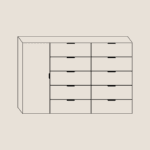 1x 1 Door Cupboard & 2 Column of Drawers +&pound;70.00