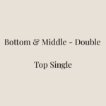Bottom & Middle - Double - Top Single +&pound;180.00