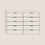 2x Columns of Drawers