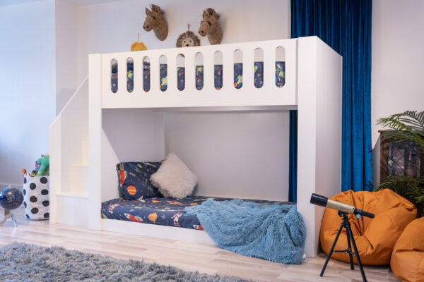 Standard Bunk Bed with Stairs Kids Bedroom. Funky Bunk Beds