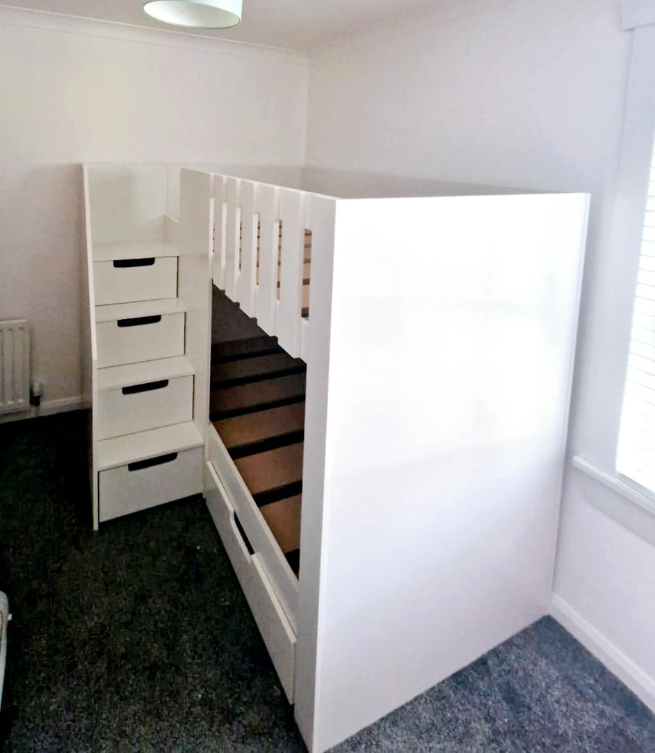 Bunk Bed with stairs and storage