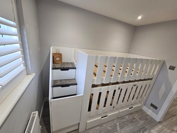 Storage Cot Bunk. Stair Gate. Drawers