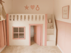 white and pink play den sleeper