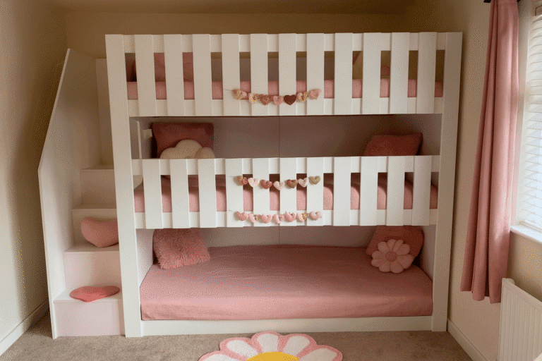 Triple-tier Funky Bunk Bed with three stacked sleeping levels in a modern, space-saving design.
