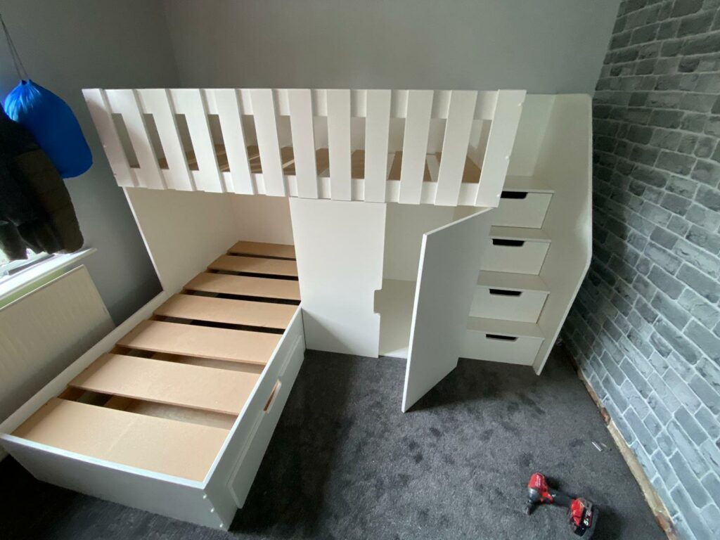 L Shape Storage Bunk