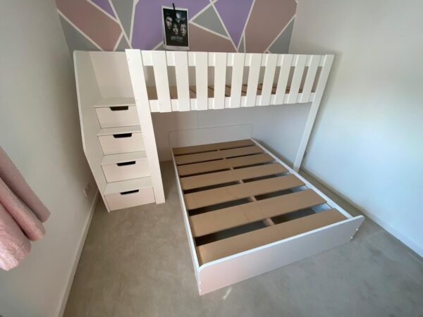 Space Saving Funky Bunk Bed with drawers and storage. children bedroom furniture. sharing bedroom. modern bunk bed. Bunk Beds with Double Bottom