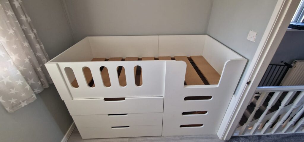 single high rise bunk bed