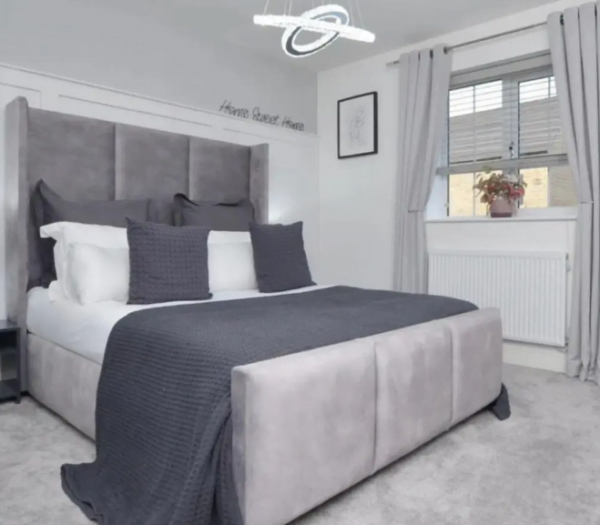 Luxury Winged Fabric Bed Frame
