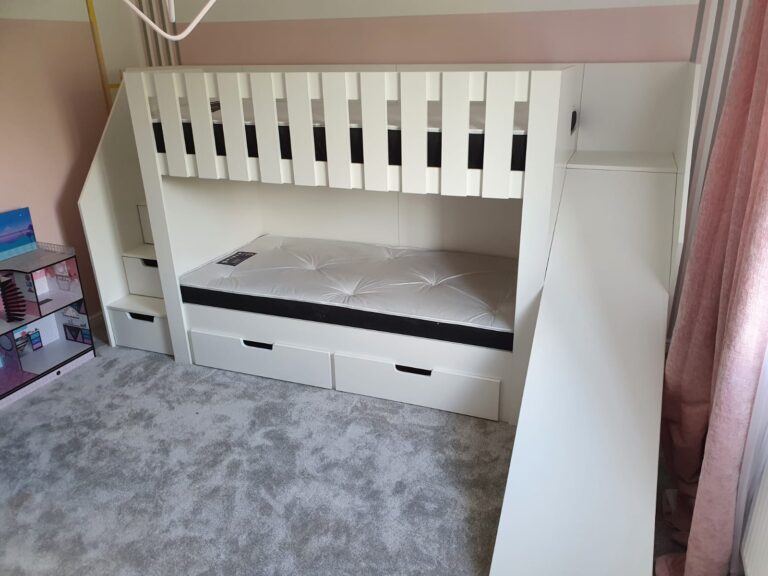 bunk bed with slides and new mattresses