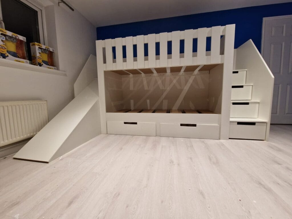 bunk bed with slides