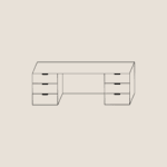 2x Sets Drawers with Desk