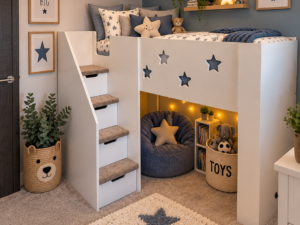 High Sleeper With Front Stairs