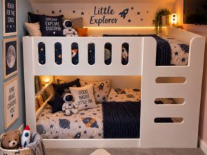 bunk bed with ladder