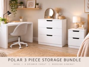 Polar Bundle 1 – 3 Piece Study & Storage Collection.